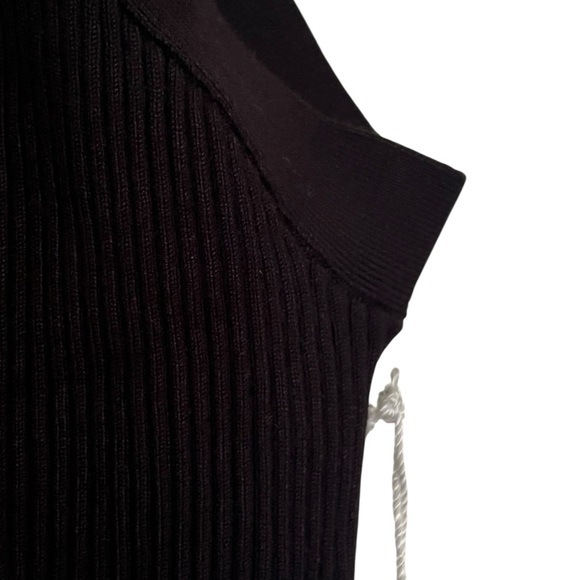 Worthington Black Ribbed Halter Top NWT Large - Picture 4 of 9